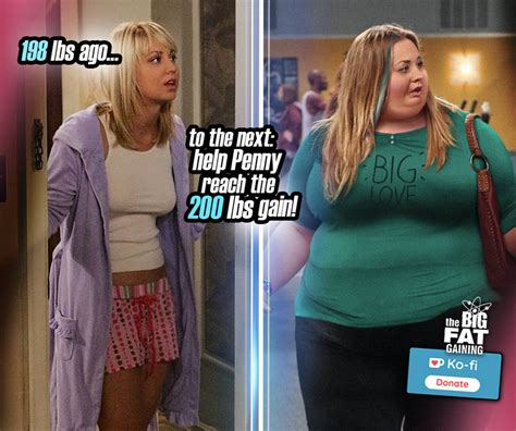 big bang theory penny weight gain story